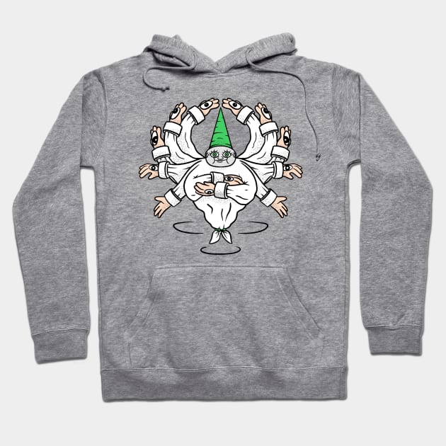 Whimsical Elf Green Hat Guy - Biblically Accurate Tiktok Hoodie by aaronsartroom